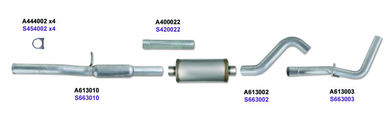 Chevrolet 1500 Performance Exhaust - Diamond Eye Performance - Cat Back Dual Gas 3in - `15-`16